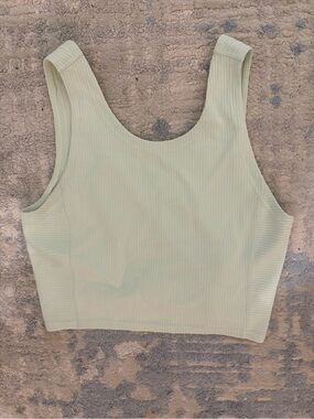 lululemon athletica Ribbed Scoop Crop Tank - Light Sage Green